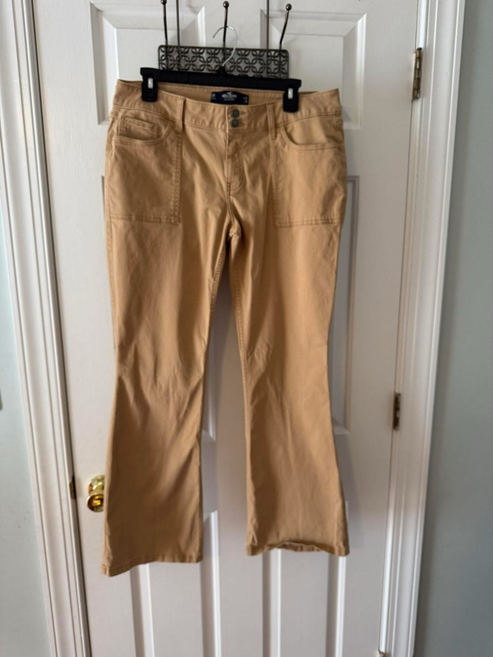 Hollister Tan Flare Stretch Jeans